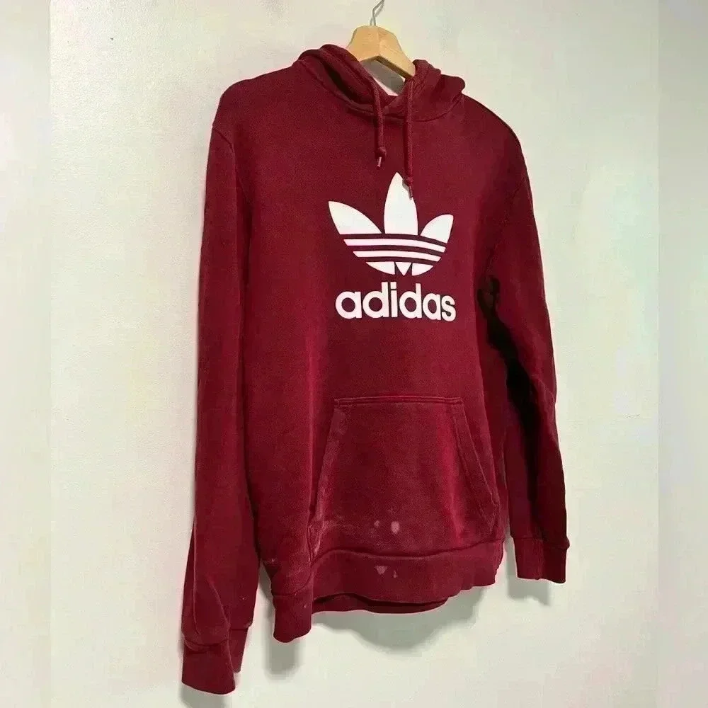 Adidas Originals Trefoil Men’s Red Hoodie - Size Small
